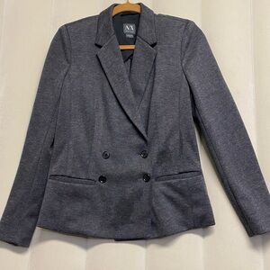 Armani Exchange A/X Women’s Knit Blazer Jacket Medium Corpcore Neutral Designer